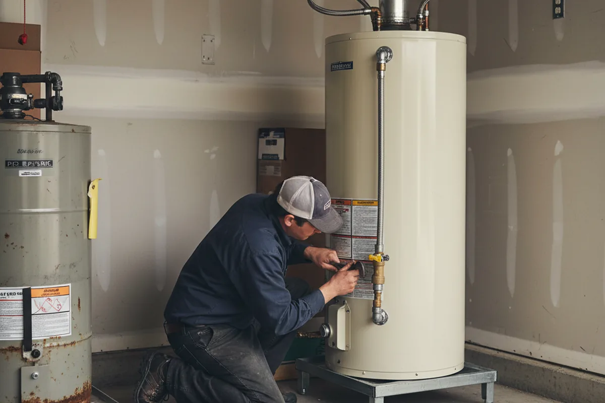 Water heater and shutoff valve replacement in French Village